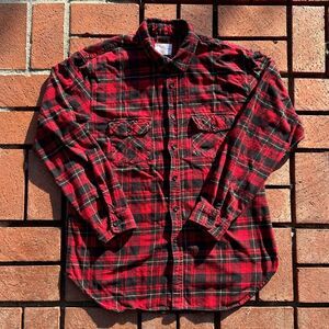 Fear Of God - FOG - Plaid Flannel Shirt Mens Red Black - Collection 2 - Sz L